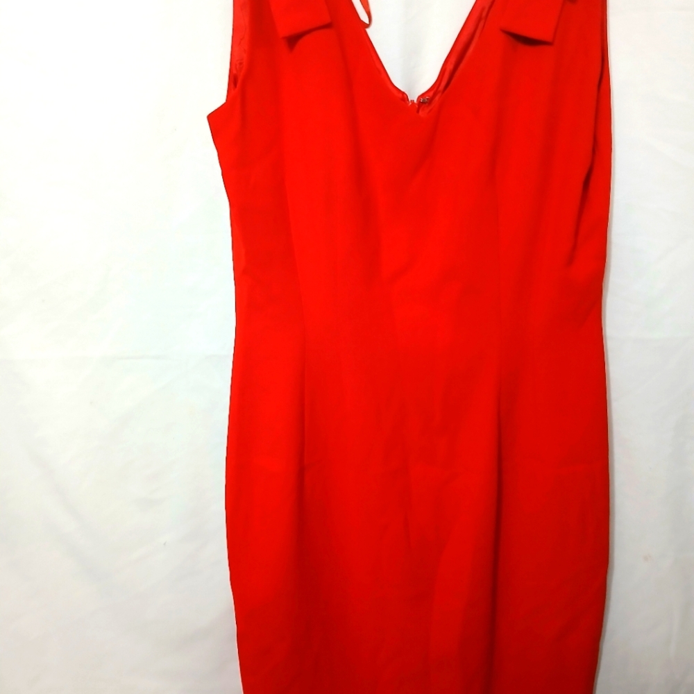 VTG DESTINEE RED DRESS BOW DETAIL AT SLEEVES NO FLAWS